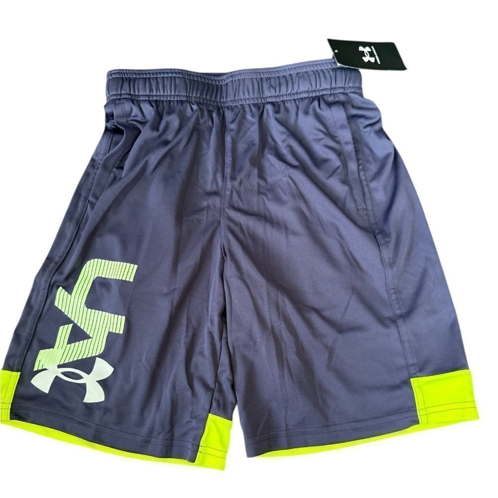 Under Armour Boys UA Velocity Shorts, Tempered Steel, Medium, NWT